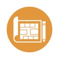 Architect paper Vector Icon which can easily modify or edit Royalty Free Stock Photo