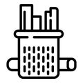 Architect pencils icon, outline style