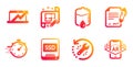 Architect plan, Sales diagram and Timer icons set. Ssd, Signing document and Drop counter signs. Vector