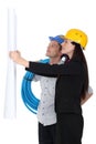 Architect and plumber Royalty Free Stock Photo