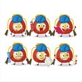architect red bag chinese cute mascot character with pliers