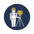Architect survey Isolated Vector icon Which can easily modify or edit
