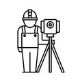 Architect survey Isolated Vector icon Which can easily modify or edit