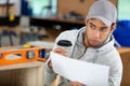 architect taking welcome coffee break Royalty Free Stock Photo