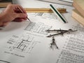 Architect at Work Royalty Free Stock Photo