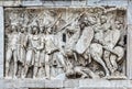 Architectonic detail of arch of Constantine in Rome