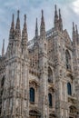 Architectonic details from the famous Milan Cathedral Royalty Free Stock Photo