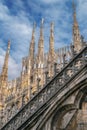 Architectonic details from the famous Milan Cathedral, Italy Royalty Free Stock Photo