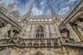 Architectonic details from the famous Milan Cathedral, Italy Royalty Free Stock Photo