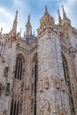 Architectonic details from the Milan Cathedral, Italy Royalty Free Stock Photo