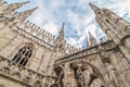 Architectonic details from the Milan Cathedral, Italy Royalty Free Stock Photo