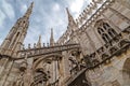 Architectonic details from the Milan Cathedral, Italy Royalty Free Stock Photo