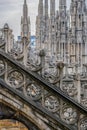 Architectonic details of the Milan Cathedral Royalty Free Stock Photo