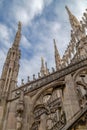 Architectonic details of the Milan Cathedral Royalty Free Stock Photo