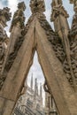 Architectonic details of the Milan Cathedral Royalty Free Stock Photo