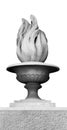 Architectonic flame decoration on a white background Royalty Free Stock Photo
