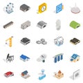 Architectonics icons set, isometric style