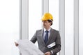 Architector in hardhat Royalty Free Stock Photo