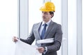 Architector in hardhat Royalty Free Stock Photo