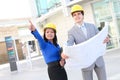 Architects on Building Construction Site Royalty Free Stock Photo