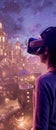 Architects designing virtual cities in the metaverse where users can explore and interact with 3D environments