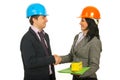 Architects making a deal Royalty Free Stock Photo