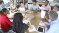 Architects Sitting Around Table Having Meeting