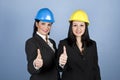 Architects women giving thumbs Royalty Free Stock Photo