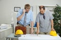 Architects working at desk