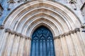 Architectual detail of York Minster in city of York