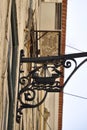 Architectual details facades in Portugal. A metal ship detail.