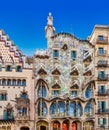 Architectura of old city Barcelona by voyagers Royalty Free Stock Photo
