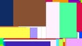 Architectural abstract background of pixelated geometric shapes. Computer screen noise, color geometrical shapes, flat lay colors Royalty Free Stock Photo