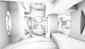 Architectural abstract parametric 3d visualisation Royalty Free Stock Photo