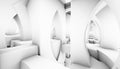 Architectural abstract parametric 3d visualisation Royalty Free Stock Photo