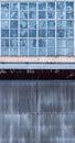 Architectural abstraction. The facade of an old industrial building