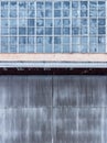 Architectural abstraction. The facade of an old industrial building