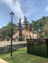 Architectural aerial view of Candi Bentar in Taman Mini Indonesia Indah