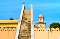 Architectural astronomical instruments at Jantar Mantar in Jaipur, India Royalty Free Stock Photo