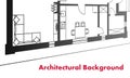Architectural background. Architectural plan of a residential building. The drawing of the cottage.