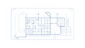 Architectural Blueprint Floor Plan Vector, House Design Scheme Graphic, vector design Generative AI Royalty Free Stock Photo