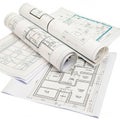 Architectural blueprints Royalty Free Stock Photo