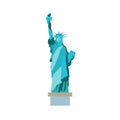 Statue Liberty, monument of freedom illuminating the world, sculpture USA.