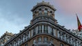 Architectural building facade in Madrid, Spain Royalty Free Stock Photo