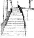 Architectural sketch stairs Royalty Free Stock Photo