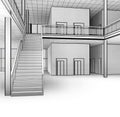 Architectural sketch stairs Royalty Free Stock Photo