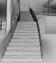 Architectural sketch stairs Royalty Free Stock Photo