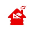 Architectural bureau, house design vector icon