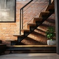 Architectural charm Loft stairs enhance the aesthetic of urban living