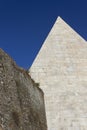 Architectural close up of the Pyramid of Celsius